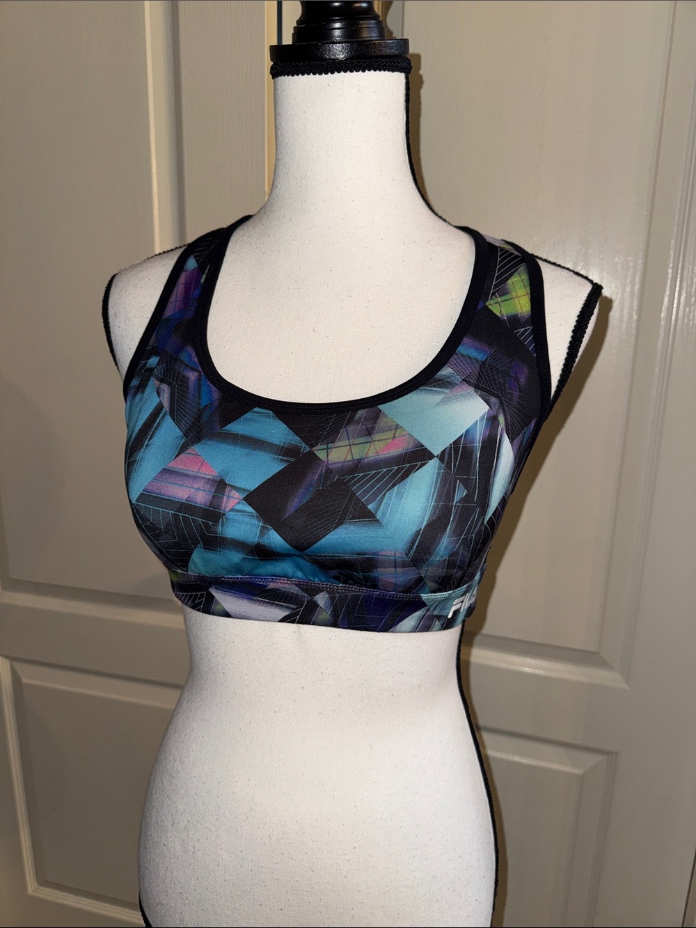 FILA - Geometric Running Sports Bra - Size Large